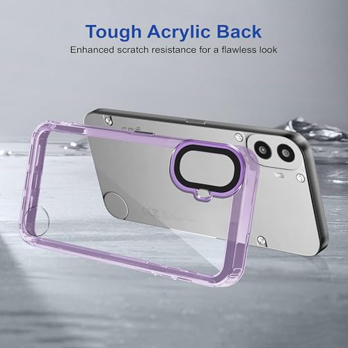 Image of amazon basics Back Case Cover for CMF by Nothing Phone 1 | Compatible for CMF by Nothing Phone 1 Back Cover | Case Cover with Camera Protection | (TPU + PC | Translucent Purple)