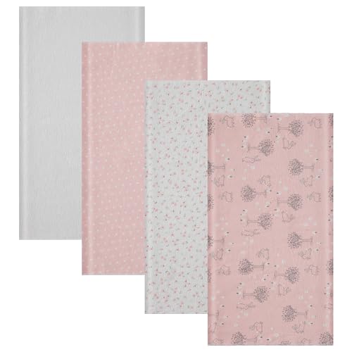 Image of Cudlie 4 Pack Receiving Blankets: Ultra-Soft Essentials for Baby Boys and Girls, Swaddling, Cuddling and Nursing. Multipack for Infants, Newborns and Babies. Perfect for Baby Showers and Everyday