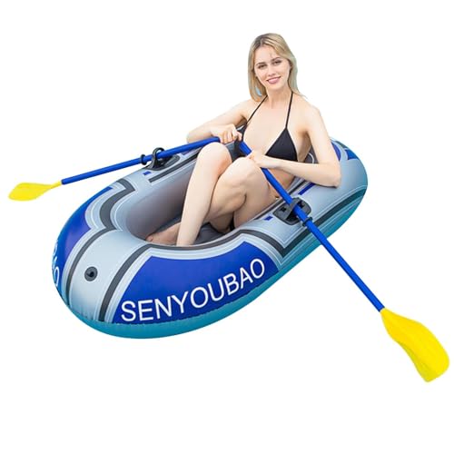 Kayak Flotante Piscina - Balsa Plegable Inflable, Barco de Agua Multiusos | Kayak de gira con compartimentos aéreos separados, barco inflable plegable para bente de viaje flota