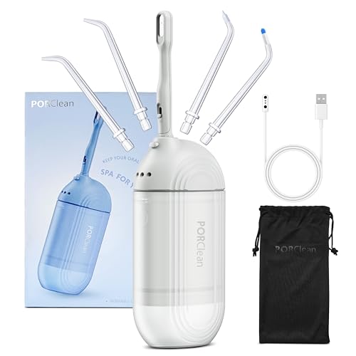 Image of WASH301 PRO Electric Water Flosser for Teeth | 120 PSI Deep Cleaning, 3 Modes with 9 Adjustable Pressure Dental Flosser | 180ml Tank, 5 Tips | Oral Irrigator floss - 1 Year Warranty
