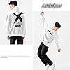 Moshtashio Letter Print Hoodie for Men Comfort Sports Sweater Casual Pullover Autumn Winter White #3