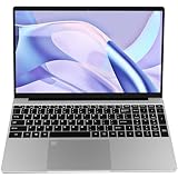 Auusda 15.6' Laptop Computer Notebook, 4-Core N95 Processor, FHD Display, Backlit Keyboard, Fingerprint, Webcam, Bluetooth, WiFi, Win 11 Pro, 10TB Upgradeable, T152A, 8GB RAM, 512GB SSD, Silver