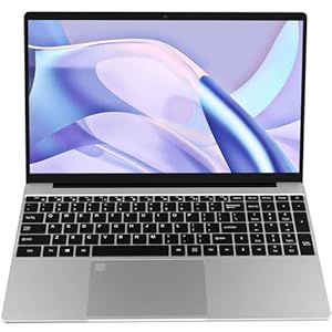 Computadora portátil de 15.6 pulgadas, procesador N95 de 4 núcleos, pantalla FHD, teclado retroiluminado, huella digital, cámara web, Bluetooth, WiFi, Win 11 Pro, 10 TB actualizable, T152A, 8 GB de RAM, SSD de 512 GB, plateado