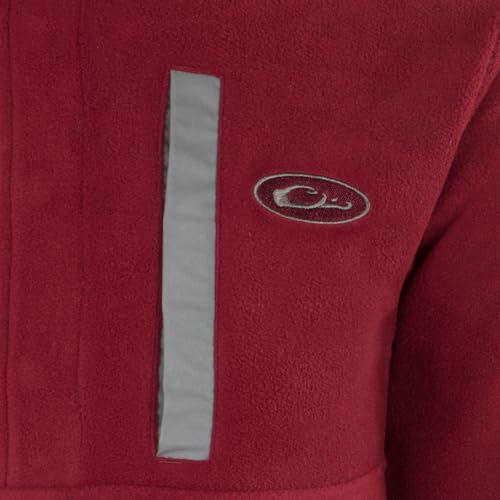 Image of Drake Waterfowl Men's Camp 2.0 Fleece Pullover | Hunting Anti-Pill Moisture Wicking 1 /4 Neck Snap Sweater with Chest Pocket