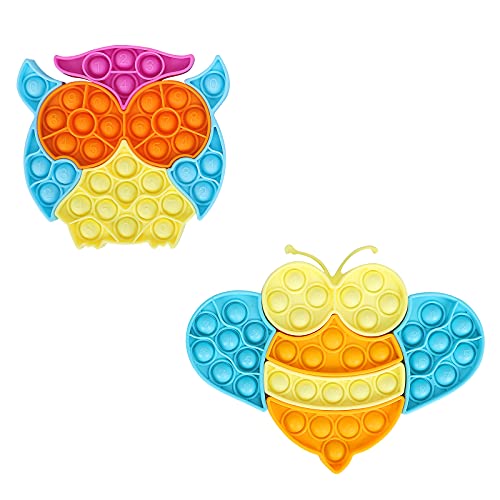 Pop It Fidget Toys/Fidget Pop It 2 Packed/Pop It Stress Relief & Anti-Anxiety Toys for Kids, Adults, Elders/Push Pop Bubble Sensory Toy