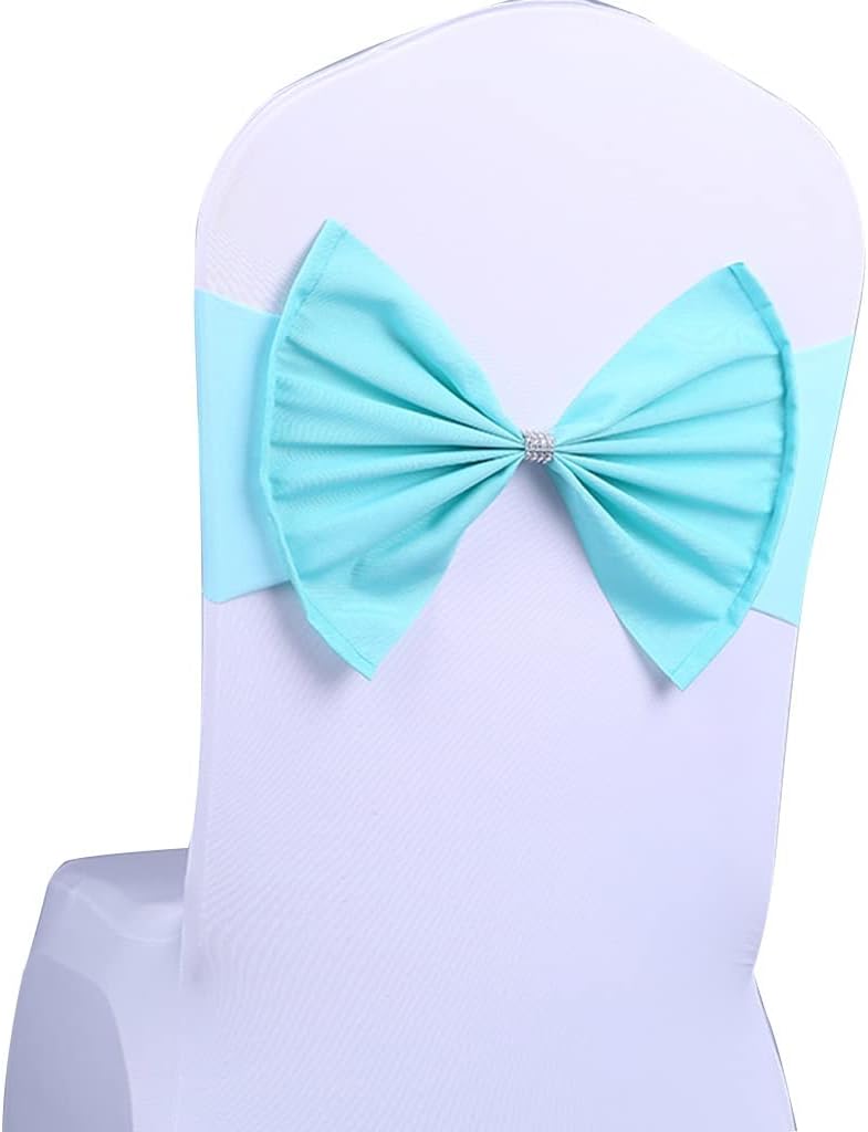Chair Sashes for Party 10-50pcs Chair Sashes Diamond Sequins Chair Sashes Elastic Chair Strap Decorative Floral Ribbon (Color : A Size : 10) (G*50)