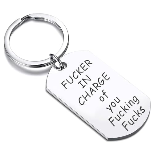 SGYTSQM Funny Inappropriate Boss Keychain - Sassy Office Gift for