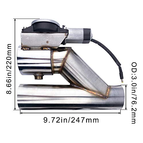 Spelab ASP2304WDC Electric Alloy Steel Exhaust Cutout Valve 3.0 Inch 76Mm Catback Single Y Pipe thumb #4