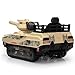 TOBBI 24V Electric Kids Ride on Tank Car with Remote Control for Toddlers, 360°Spin Off-Road Fighting Military Vehicle with Missiles, Battery Powered Toy for Boy&Girl to Drive Age 4-8