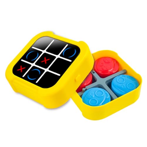 Contenuto del prodotto: ricevere 1 console di gioco Tic-Tac-Toe con più modalità di gioco e livelli di difficoltà.Questa console offre un modo divertente per rilassarsi mentre stimola ed esercita il cervello.Modello elettrico, pezzi degli scacchi non inclusi
