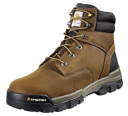 Carhartt Men's Ground Force 6-Inch Brown Waterproof Work Boot - Composite Toe, Peanut Oil Tan Leather, 9.5 M US - New For 2017 - CME6355
