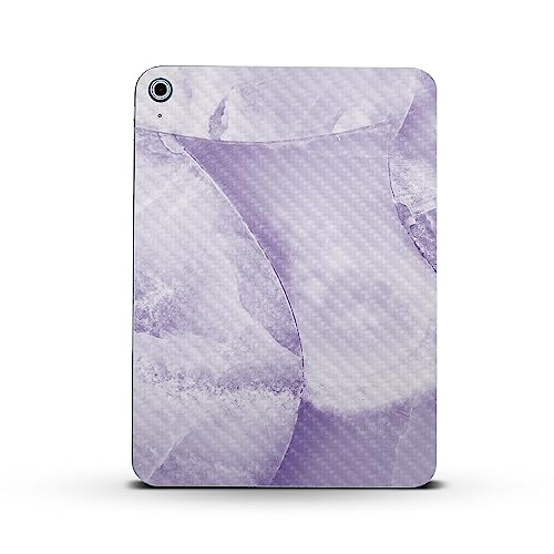 Image of MightySkins Carbon Fiber Skin Compatible with Apple iPad 10.9 inch 10th Gen (2022) Full Wrap Kit - Round Amethyst | Protective Durable Textured Carbon Fiber Finish | Easy to Apply | Made in The USA