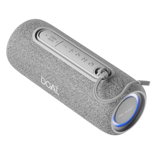 Image of boAt Stone 350 Pro Plus 16W Signature Sound, Up to 8 Hours Playtime, IPX5 Resistance, Type-C Charging, TWS for 2X Power, Built-in Mic, Voice Assistant Wireless Bluetooth Speaker (Titanium Grey)