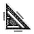 7 inch Rafter Square Aluminum Alloy Double Scale Triangle Ruler Angle Ruler Carpenter Triangle Square Rafter Tool Mensurement Tool for Woodworking and Carpentry