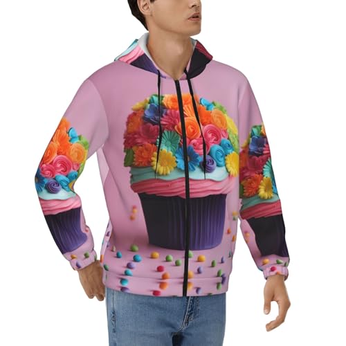 Sweat homme fleurs arc-en-ciel idéal pour vos sorties décontractées et week-ends détente