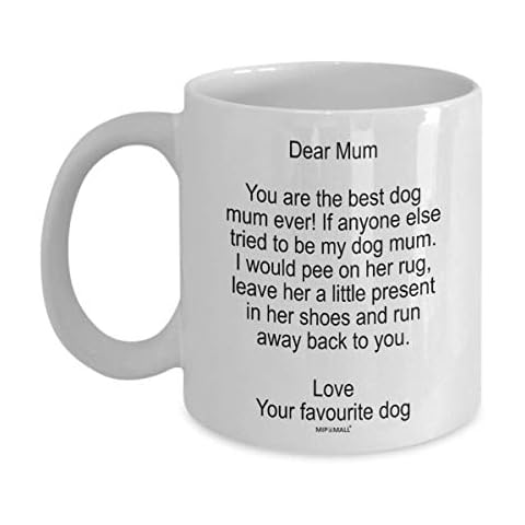 Mothers Day Gifts from Dog, Presents for her, Gift for Mother, Present from Daughter Son, Funny Memory, Birthday Coffee Mug, Tea Cup, Valentines - F0411 Cover