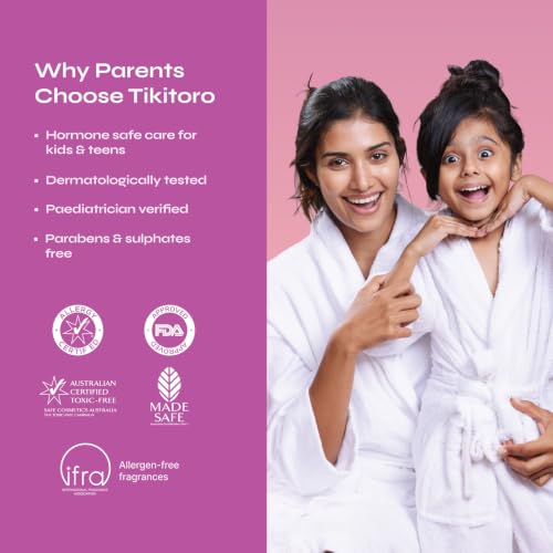 Image of Tikitoro Kids Hydrating Face Cream with Saffron, Chamomile & Jojoba Oil | Lightweight Face Moisturizer for All Skin Types | Non-Comedogenic | (Age: 4+) (50grams x 1)
