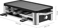 WMF Lono Raclette-Grill für 8 Personen, leistungsstark, gleichmäßiges Grillen und Überbacken, antihaftbeschichtete Pfännchen und Schieber, für idyllische Raclette-Abende, aus edlem Cromargan-Edelstahl – Ansicht 9