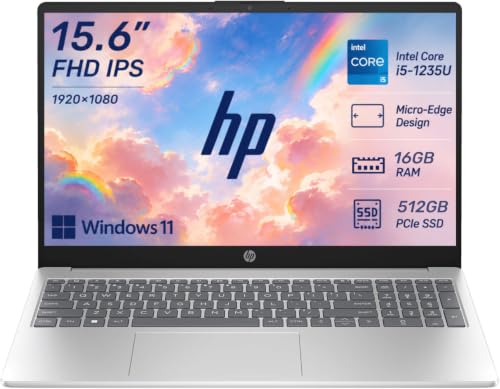 Image of HP 2026 Edition Business Laptop, 15.6 inch Micro-Edge FHD IPS Display, Intel Core i5-1235U (10-Core, Up to 4.4GHz), 16GB RAM, 512GB PCIe SSD, Privacy Shutter, Wi-Fi 6, Numeric Keypad, Windows 11