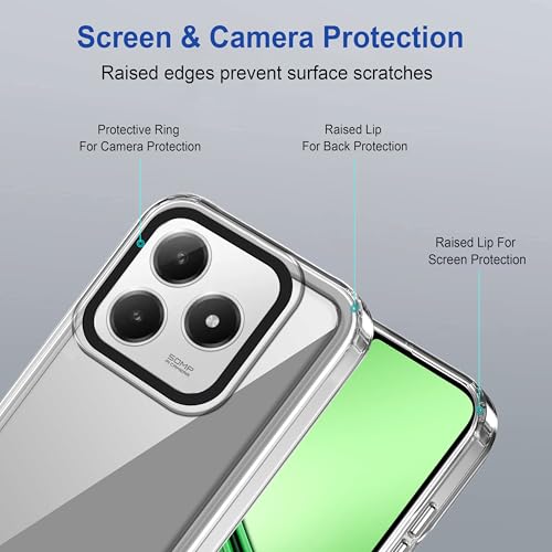 Image of Zapcase Back Case Cover for Realme Narzo N63 | Compatible for Realme Narzo N63 Back Cover | Case Cover with Camera Protection | (TPU + PC | Transparent)