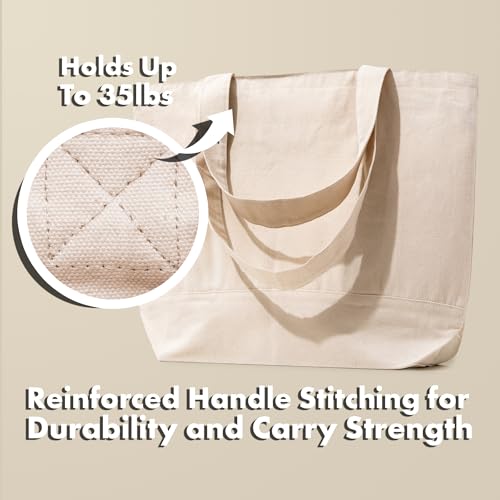 Carrywell-Not-Made-in-China-Canvas-Tote-Bags-In-Bulk-Reusable-Shopping-Bags-Organic-Cotton-Cloth