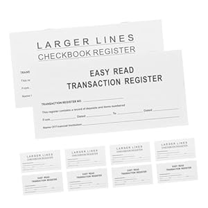 Veemoon Budgetierungsnotizbuch 10er-Pack Scheckbuch Register