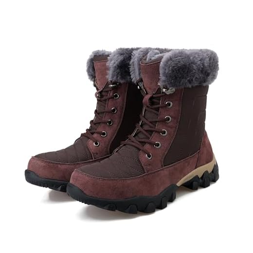 Botas De Neve Extra Largas Masculinas 2023, Botas Masculinas Plus Size De Cano Alto Com Forro De Pele Quente E Antiderrapante Para Neve, Andando Acampando Sapatos Com Cadarços (Color : Red, Size : 4