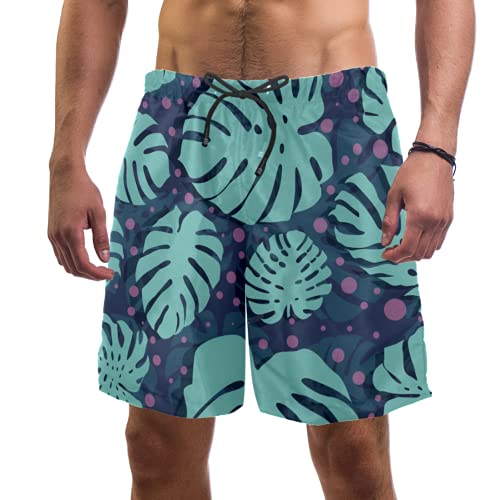 Short de bain pour le surf et la plage à motif tropical exotique M