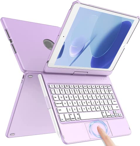 ZXA Keyboard Case for iPad 9th 8th 7th Generation (10.2 Inch, i-Pad 9/8/7, 2021&2020&2019), Case with Touchpad Keyboard 10.2 inch - 2021, Keyboard Cover for iPad 9th Gen/8th Gen/7th Gen