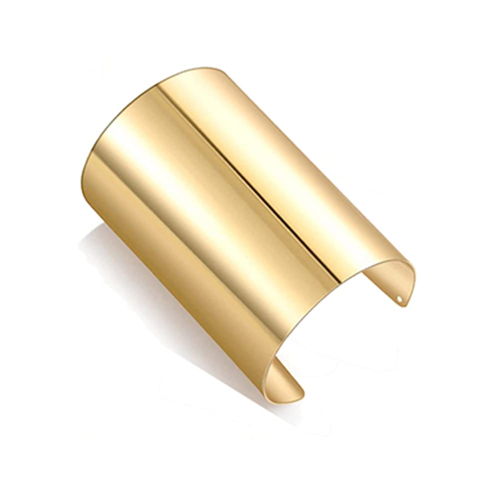 Svovin1-7 Pcs Cuff Bangle Bracelet for Women Open Wide Wire Bracelets Gold Wrist Cuff Wrap Bracelet