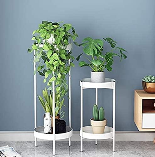 Home Decorative Zain Decor Flower Antique Metal Plant Stand Planter | Set Of 2 | Size: Large-31 Inch, Medium-26 Inch (White) (B09MK5KYJL) Amazon Price History, Amazon Price Tracker