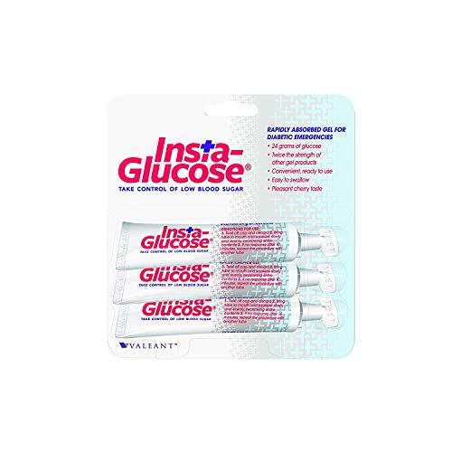 Insta-Glucose Glucose Gel for Low Blood Sugar - 3 Pack 1.09 oz Per Tube