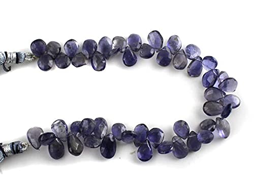 Perles en iolite poire facettées haut de gamme LKBEADS pour joaillerie