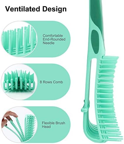 Belicoo Detangle Hair Brush, 2 Pack Detangler Brush for Women Wet and Dry Afro Hair Afro 3c to 4c Thick Curly Coily Kinky Wavy Easy to Use and Clean (Pink Green)