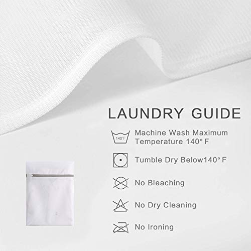 SYGY 2Pcs Mesh Laundry Bag with Premium Zipper for Washing Machine & Dryer, Travel Storage Organization Bag, Clothing Wash Bags for Lingerie, Bra, Blouse, Bed Sheet, Stocking (1M & 1L)