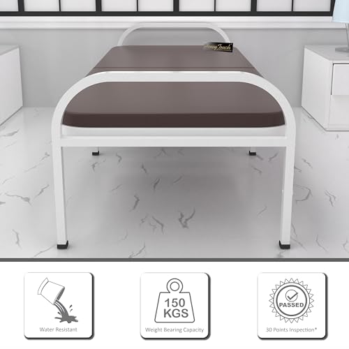 Image of Honey Touch Atlas Folding Bed Single with Double Layer Mattress | No Assembly Required | Foldable Bed for Sleeping /Guests /Rented Apartments /Bedroom (3ft x 6ft, White)