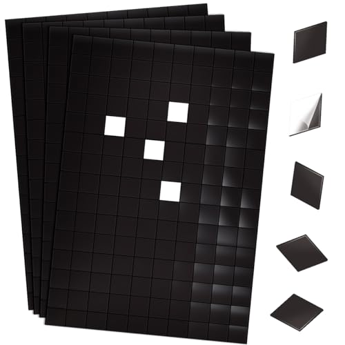 UHETLET 600 PCS Placas Magnéticas Autoadhesivas 2x2 cm | Imanes Adhesivos Cuadrados para Notas, Fotos y Proyectos Manuales | Iman Adhesivo Pequeño para Manualidades, Nevera, Oficina y Escuela
