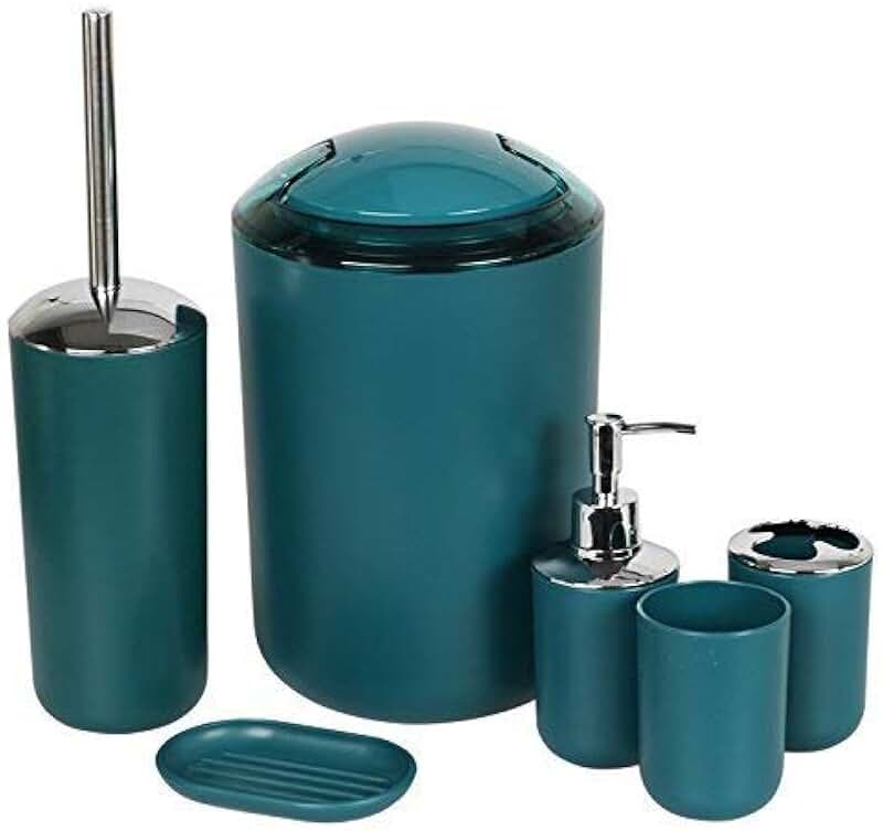Amazon.co.uk teal bathroom accessories