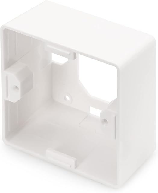 DIGITUS Rama natynkowa do gniazda przyłączeniowego/puszki sieciowej - niemiecki układ - 80 x 80 mm - głębokość 42 mm - biała