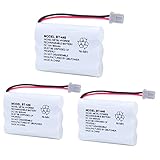 XUNTU BT446 BT-446 Cordless Phone Battery Rechargeable Compatible with Uniden BBTY0503001 BT-1004 BT-1005 GE-TL26402 BT-504 CPH-488B 3.6V 800mAh(3 Pack)