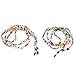 Honbay 2PCS Colorful Beaded Eyeglass Chain Sunglass Holder Glasses Strap Lanyards for Women and Girls (Flower)