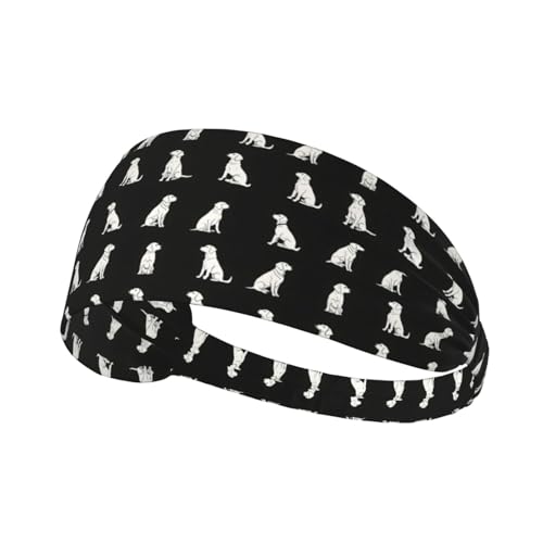Uso controllo del sudore: funziona come fascia per il sudore e anche come fascia per capelli per capelli da donna, fasce per il sudore da donna, fasce per il sudore con stampa di cane labrador per donne e fasce per il sudore per routine femminile; lavare a mano o in lavatrice, non necessita di stiratura