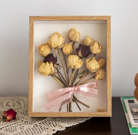 3D Shadow Box, 30 x 40 CM Shadow Box Frame Deep Picture Frame, 3D Picture Frame, Wooden Deep Frame Display Box for Crafts Memorabilia Flower Tickets Medal 3 CM Natural wood colour — image 1