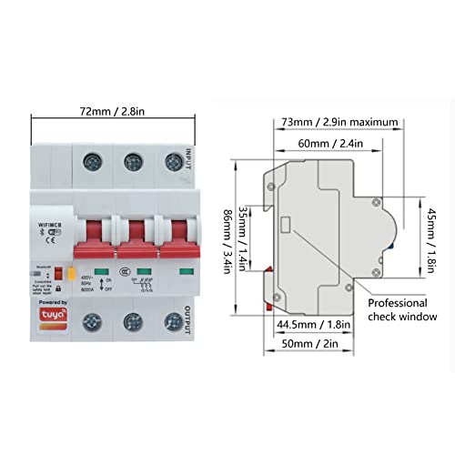 Disjoncteur 3P 125A PA66 connecté via application cloud et verrou de sécurité pour extérieur - 7