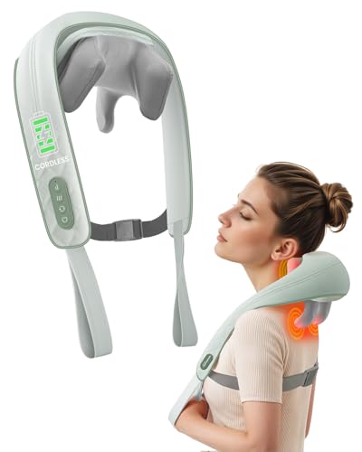 Snailax Shiatsu Massagers Neck And Back -Back Massagers With Heat,Kneading Massage Chair Pad - View #3