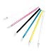 Huapan Disposable Lip Brushes with Flock Tip Applicator, 300 pcs, Mixed Colors