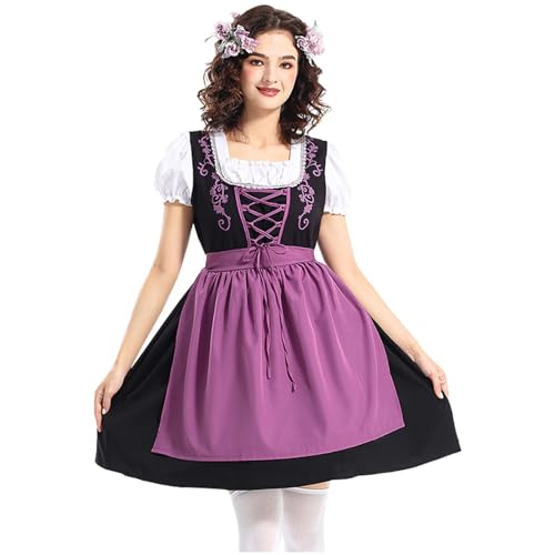 Robe de carnaval pour femme style Dirndl confortable longueur midi