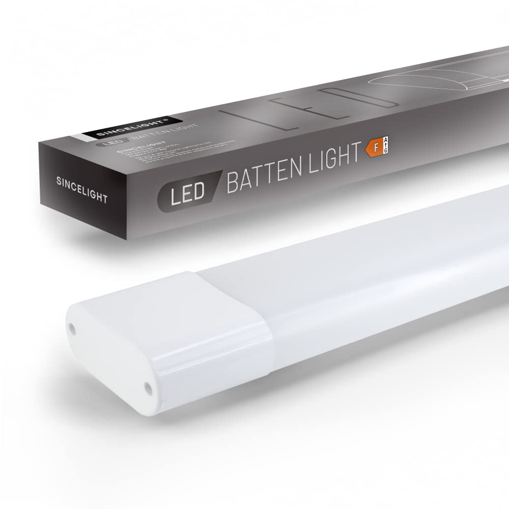 SINCELIGHT LED Deckenleuchte 36W Lichtleiste, 4ft(120cm) Integrierte Röhrenlampe, Omnidirektionale Beleuchtung, Neutralweiß 4000K, Weicher und gleichmäßiger, 1 Stück
