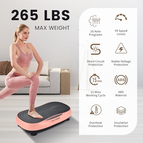 EILISON Glory Vibration Plate Exercise Machine - Whole Body Workout Vibration Fitness Platform Equipment for Home & Travel Workout, Weight Loss, Toning & Wellness - Image 4