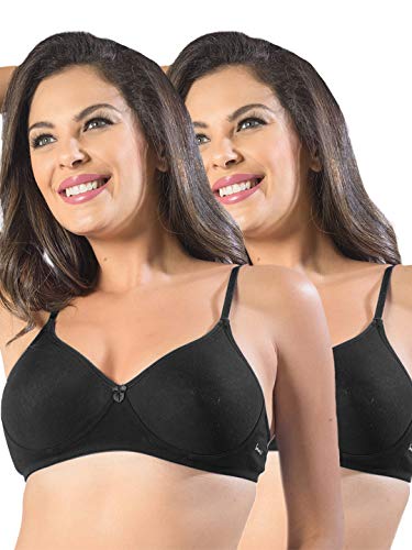 Image of SONARI Womens Non Padded Cotton Bra | Wire Free, Medium Coverage, Seamless Cups, Comfortable Polyester Cotton Blend Fabric | Adjustable Straps, Ideal for Everyday Wear - Smile